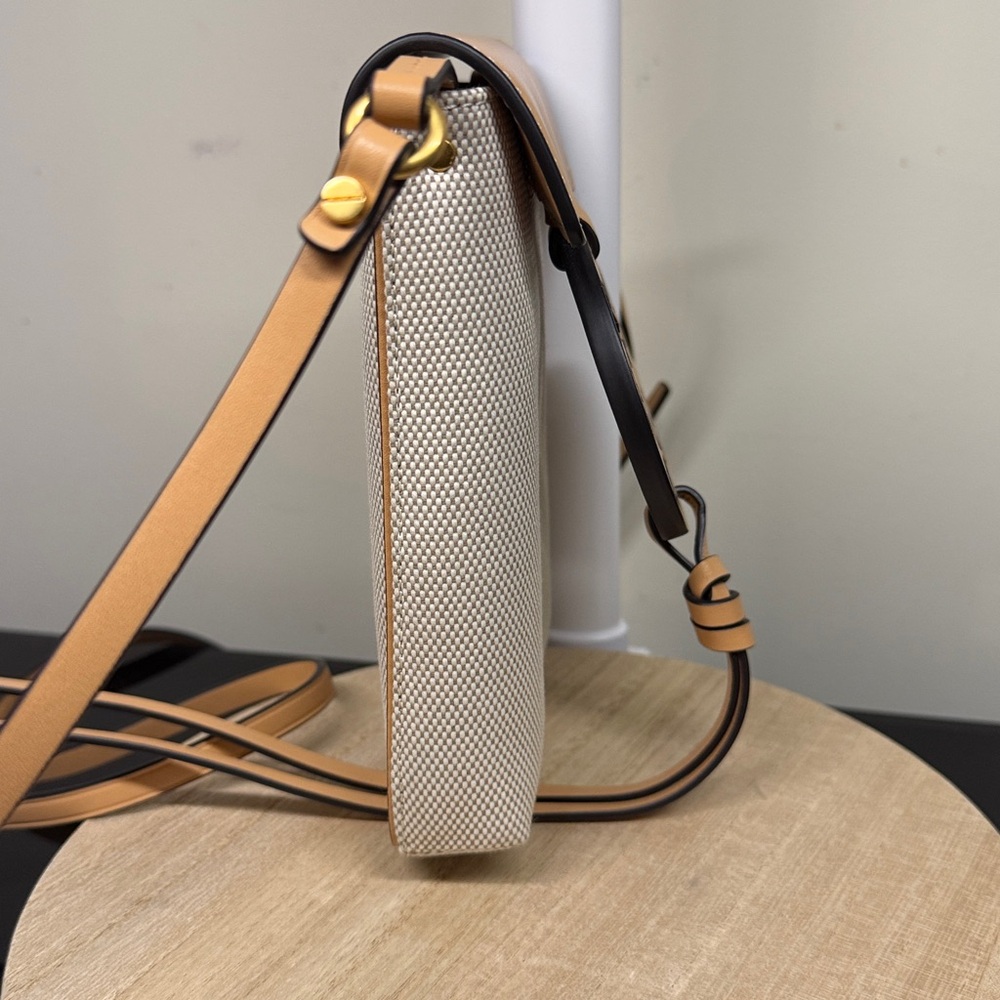Tory Burch Miller Natural Vachetta Phone Crossbody - Picture 5 of 14